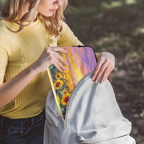 Funda para portátil con pintura de girasoles rurales para laptops 13-14 pulgadas miniatura 6