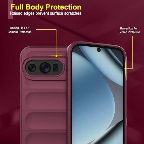 Image of amazon basics Back Case Cover for Google Pixel 10 | Compatible for Google Pixel 10 Back Cover | Liquid Silicon Magic Case with Camera Protection | Plum