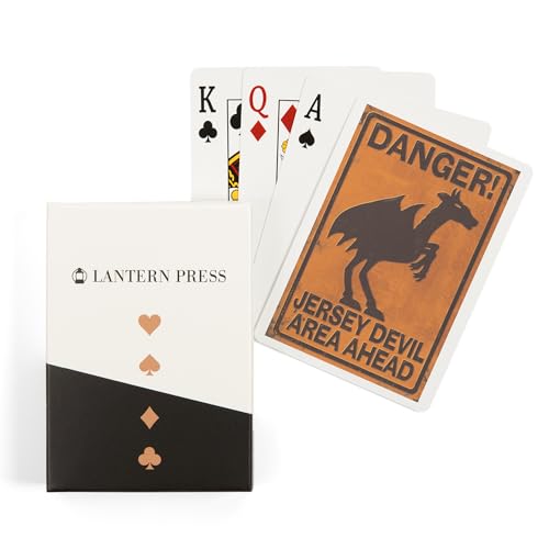 Lantern Press Jersey Devil, 52 cartas Poker para adultos