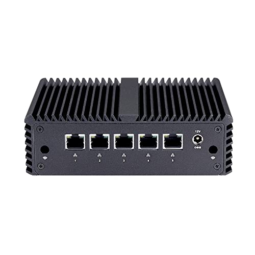 Inuomicro Mini Pc Fanless G4125L5 Quad Core Processor J4125(Up To 2.7 Ghz), Aes-Ni, 5 Intel I225-V 2.5G Lan Ports Advanced Home Office Router Firewall Computer Barebones #TOP23