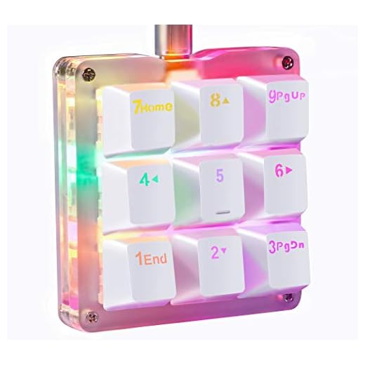 Koolertron One Handed Macro Mechanical Keyboard, RGB LED Backlit Portable Mini One-Handed Mechanical Gaming Keypad OSU! Keyboard 9 Fully Programmable Keys Red Switches