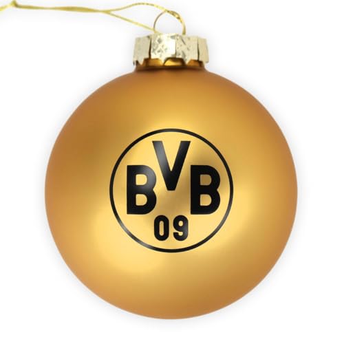 Borussia Dortmund BVB Kugel mit Motiv Gold,Christbaumkugel,...