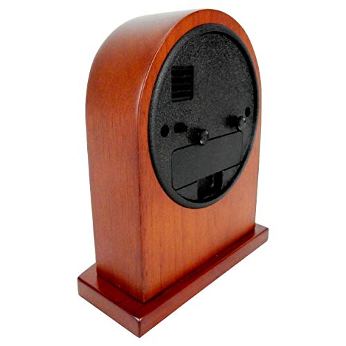 Sweda Rosewood Dome Clock, Analog Clock Dial With Roman Numerals, Alarm, Mechanical Movement, 4.5" X 5.25", Brown, A72 #TOP4