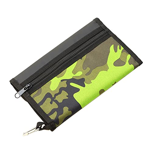 FGDTREE Froiny Fishing Soft Lure Storage Bag Waterproof Fishing Baits Binder Fly Fishing Leader Tackle Wallet Bag with Carabiner Fishing Tackle Backpack