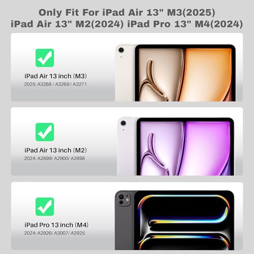 Image of CaseMagic Pack of 1 Tempered Glass For iPad Air 13 inch M3 /M2 2025 /2024, iPad Pro 13 M4 2024 Screen Protector, 9H hardness, Ultra Clear, Scratch Resistant, Responsive Touch, Shatter Proof, Bubble Free