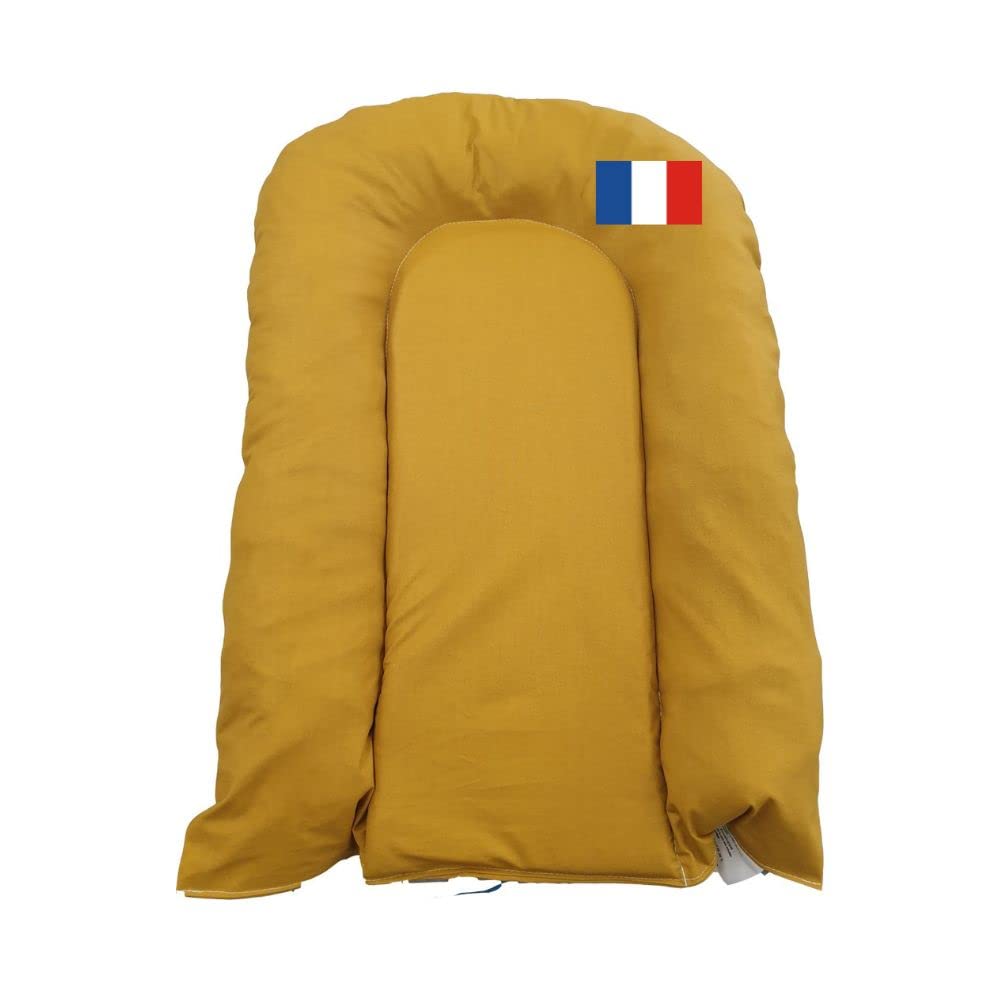 EASY DORT | Wickelauflage 70 x 45 cm | geneigte Wickelauflage 45 x 70 cm | waschbar & wasserdicht | erhöhte Kanten | Kopfschutz | Baumwolle mit Acrylbeschichtung | Hergestellt in Frankreich |