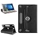 Produktbild NAUC Universal Tablet Tasche Hülle für 10-10.1 Zoll Schutzhülle Tablettasche mit Standfunktion 360° drehbar hochwertige Verarbeitung viele Motive Universal Tablethülle Case, Farben:Schwarz