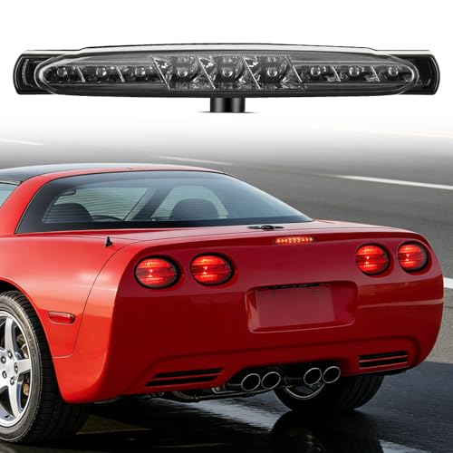 Image of Nilight Third Brake Light Tail High Mount 3rd Stop Lights Smoked Lens Compatible with Chevy Corvette C5 1997 1998 1999 2000 2001 2002 2003 2004 Car Rear Center Cab Lamp