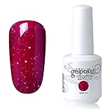 Elite99 Soak-off Gel Polish Lacquer Nail Art UV LED Manicure Varnish 15ml Glitter Fushia 1550