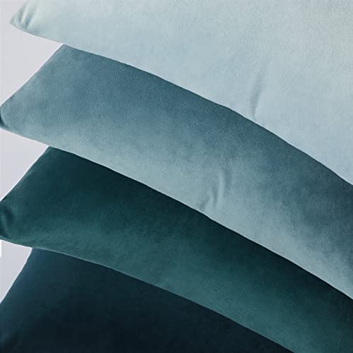 Topfinel Blue Cushion Covers 40cm x 40cm for Livingroom Large Fluffy Cushions Sofa Scatter Decorative Velvet Pillow Cover 16 x 16 inch Set of 4 for Bedroom - Image 3