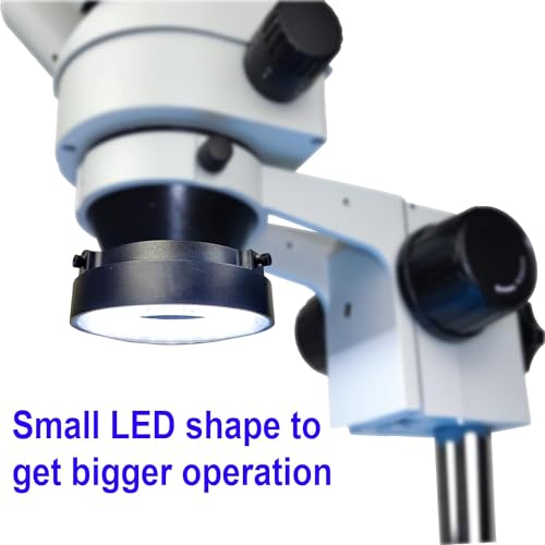 Image of Light Microscope LED Ring Illuminator, USB Adjustable LED Ring Light for Industry Monocular Binocular Trinocular Stereo Microscope & Camera (64 LED)