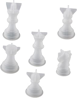 COHEALI 6 Peças Molde De Xadrez Silicone Tabuleiro De Xadrez Moldes De Sabão Acessórios De Mesa Moldes De Doces De Chocolate Moldes De Silicone Conjunto De Ferramentas Peça De Xadrez