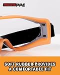 PACIFIC PPE Anti-Fog Safety Glasses Over Glasses,Wide-Vision Safety Goggles | Eyewear with Anti-Scratch Wraparound Lenses, Adjustable Strap, Ideal for Chemistry Lab, Woodworking, Industry,Safety Glasses