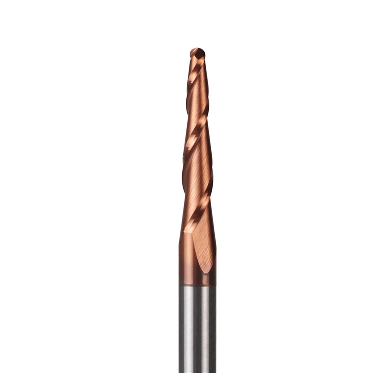 5 sztuk/partia stożkowa głowica kulowa frez spiralny z węglika wolframu, 3,175 mm, nanopowłoka, frez CNC, stożkowy frez CNC do drewna i metalu (5PC R1.0 D3.1 HRC62)