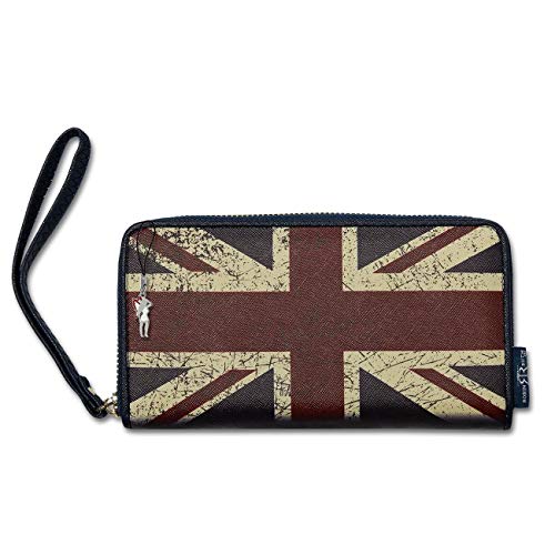 Robin Ruth Union Jack Sac dembrayage Portefeuille Wristlet skaï Bleu OPG700F Cover