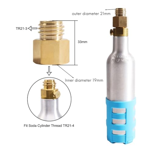 Gokelomg 1 Stück -Zylinder-Stream-Gewinde Wandelt Den Adapter Passend zum Quooker Cube Tank Female Tr21-4 in Male Tr21-3 Um, Gute Dichtungsleistung