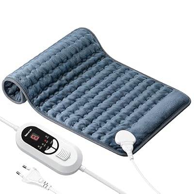 Mowend Manta Eléctrica, Almohadilla Térmica Eléctrica con 6 Configuraciones de Calor y Apagado Automático, Manta Eléctrica y Lavable a Máquina,30x60cm,Regalo para esposa, mamá, papá, abuela
