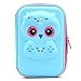 Produktbild SOOCUTE Cartoon Eulen Gesicht hartes Schale Netter Eva federmäppchen mit großer Kapazität für Kinder (hellblau)