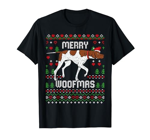 Maglione natalizio brutto natalizio a forma di cane da pointer inglese