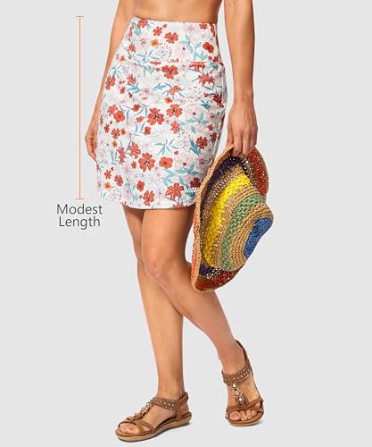 Image of Viodia Women's 18 inch /20 inch Long Swim Skirt High Waisted Modest Swimsuits Skirt Bathing Suit Tummy Control Swim Bottoms
