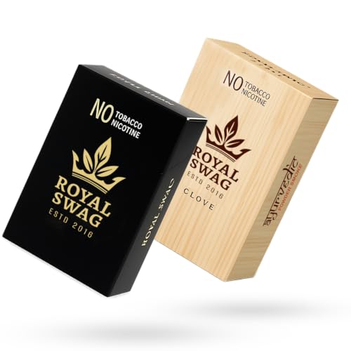 Image of ROYAL SWAG Clove And Raguler Flavour Wellness Sticks 10 Sticks Each Pack of 2 Boxes Ayurvedic Herbal Blend Wellness Sticks