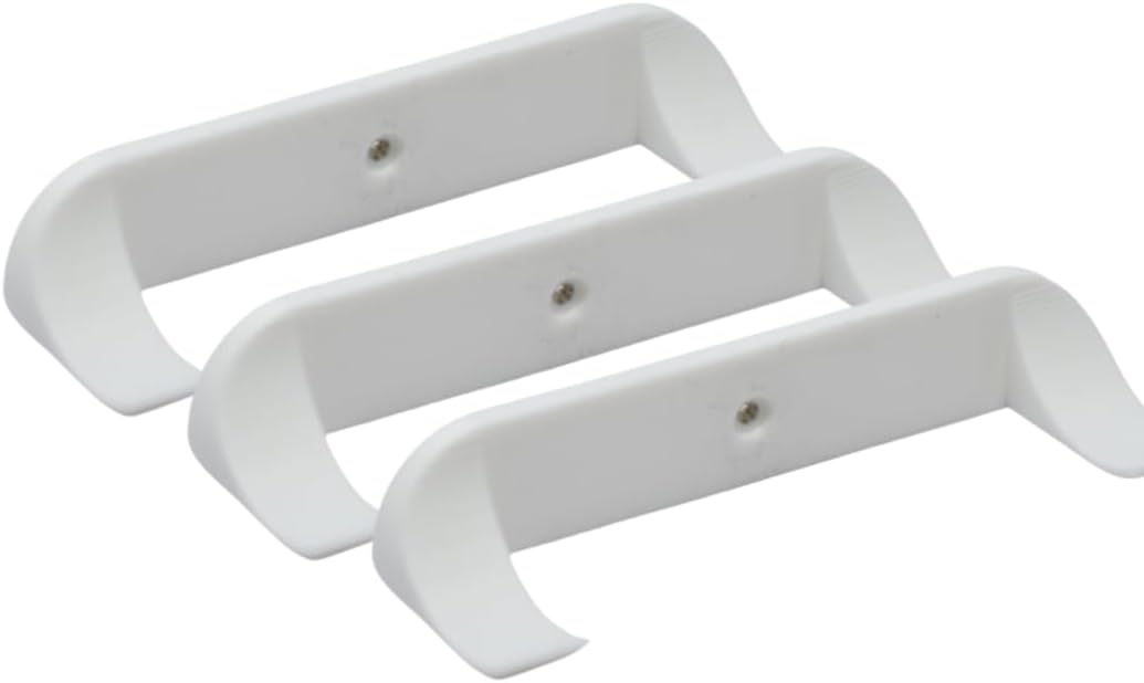 Low Profile Collectible Car Display Wall Mount | Compatible with Lego Car Models | Display Cars by Wheel on Wall | Made in USA (White 3-Pack)