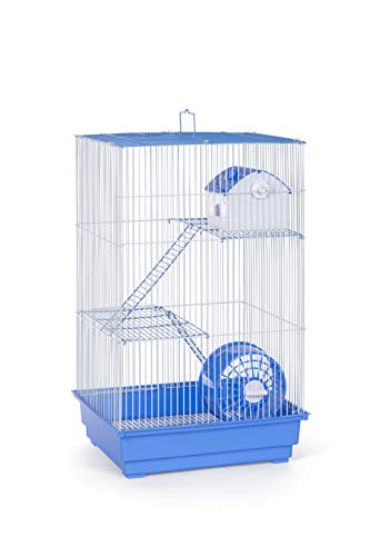 Image of Prevue Pet Products Three-Story Hamster & Gerbil Cage Blue & White SP2030BL