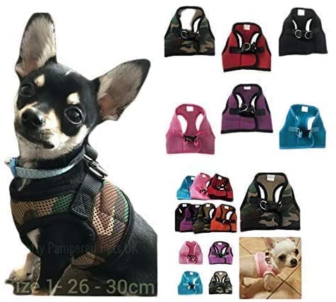 XXXS XXS XS Tiny Toy Teacup Chihuahua Puppy Dog Harness with Mesh Clip for TINY Teacup Miniature Breeds Kitten Yorkie Maltese Terrior Puppy Dogs (XXS - Image 2
