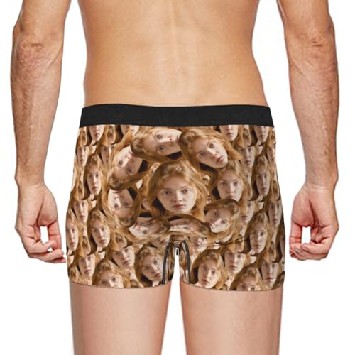 Personalized Men's Boxer Briefs Custom Underwear with Funny Faces or Pet Photos Gift for Husband Boyfriend Dad4