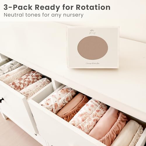 Image of Konssy 3 Pack Stretchy Bassinet Sheets for Baby Girl Boy, Soft Breathable Baby Bassinet Mattress Sheets Fit for Hourglass Oval Cradle, Moses Basket Rectangle Mattress (Flutter Garden)