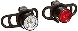trasera 7 lumens LEZYNE 1-LED-1P-V104 Kit de Luz Led Delantera Y Trasera, Negro, M