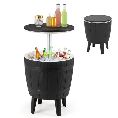 Moccha Outdoor End Table Cooler - 10 Gallon Cooler Side
