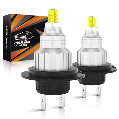 Pulilang Bombilla LED H7, luz antiniebla H7 80W 16000LM 3500K amarillo, diseño mini 1:1, faro LED H7 para automóvil y camión, listo para CANBUS, dos bombillas