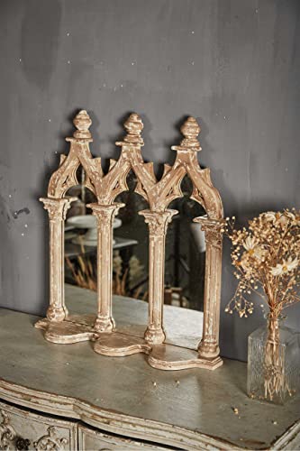 Sofe Unique Mirror Wall Candle Sconces With Wood Frame, Rustic Large Wall Mounted Pillar Candle Holders Farmhouse Wall Sconce, Bedroom, Bathroom, Living Room Wall Art Decor #TOP7