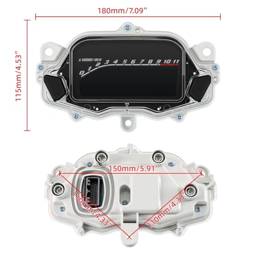Tableau de bord LCD multifonction moto pour trajets Honda CG - 3