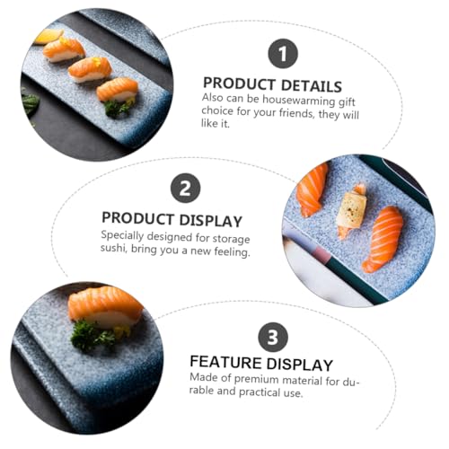 Plato japonés elegante para sushi miniatura 7