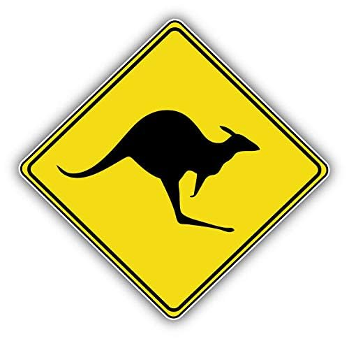 Kangaroo Warning Sign Round Metal 0.75" Lapel Pin Hat Shirt Pin Tie Tack Pinback3