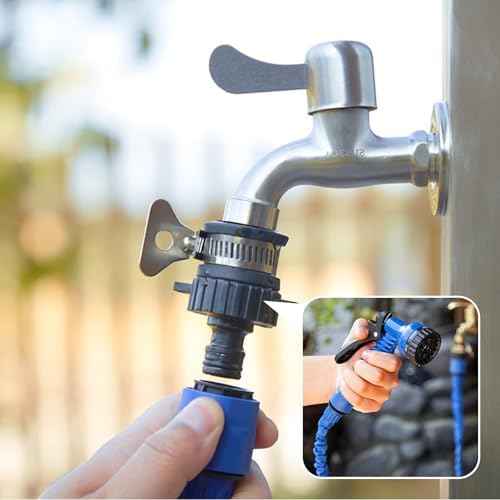 Stainless Steel Hose Stand with Spigot & Spray Gun - Garden Water Column with Installation Accessories for Irrigation (34"x5") - Durable & Rust-Resistant Solution
