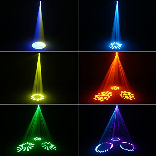 U`king 85W Dj Light Moving Head Lights Rotating 3-Facet Prism Led Spot Moving Heads With 7 Gobos Stage Lighting By Dmx And Sound Activated Control For Parties Wedding Church Live Band Show Bar #TOP1