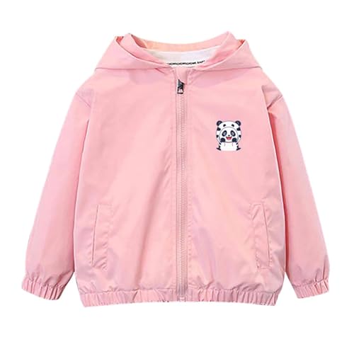 Kids Toddler Cute Panda Print Full Zip Hoodie Sweatshirt Long Sleeve Casual Outerwear Jacket with Pockets for 1-11 Years