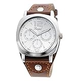 Regal Damenarmbanduhr mit einem braunen Lederband Uhren > Herren - Regal