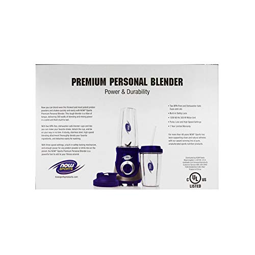 Now Sports Nutrition, Personal Blender With Two Bpa-Free And Dishwasher-Safe Cups And Lids, 300 Watt, 1-Blender #TOP2