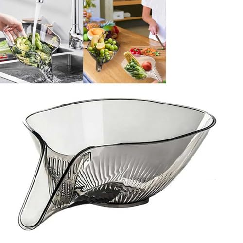 Colador multiusos para cocina color gris