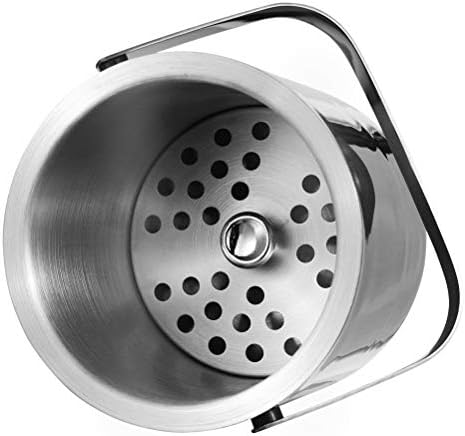 Ice Bucket, Stainless Steel Double-Layer Thermal Insulation Ice Bucket, Thick Ice Bucket, Including Ice Bucket, Tongs, Lid, Ice Barrier, Long-Lasting Cold Storage for Wine, Beer, etc-1.3L
