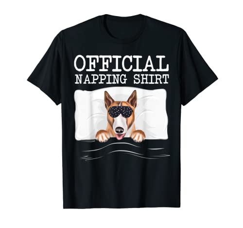 Sleep Mask Official Napping Bull Terrier Sleeping T-Shirt