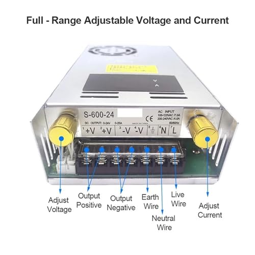 Alimentation variable 600W avec double affichage LED et tension réglable - 2
