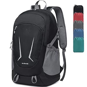 Lightweight Packable Backpack for Travel, 45L Hiking Backpack, Daypack for Men and Women, Waterproof Foldable Backpack