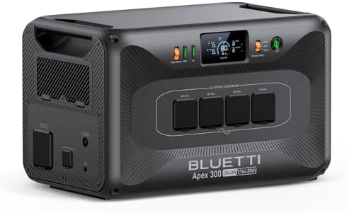 BLUETTI Apex 300 Generador Solar, 2764,8Wh Batería LFP de Respald...