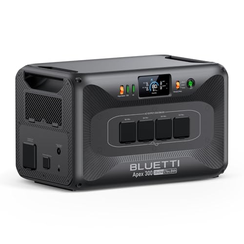 BLUETTI Solargenerator Apex 300, 2764,8Wh LFP Batterie Backup mit 4 3840W AC Ausgängen (7680W Surge), Modulares Stromversorgungssystem für Zuhause, Wohnmobil & Notfälle
