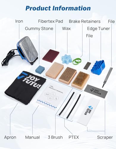 image for JOYTUTUS Ski Snowboard Wax Kit, Complete and Portable Snowboard Ski Tu
